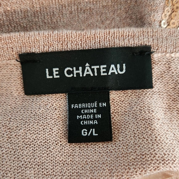 Rose gold sequin scoop neck top - Picture 9 of 10